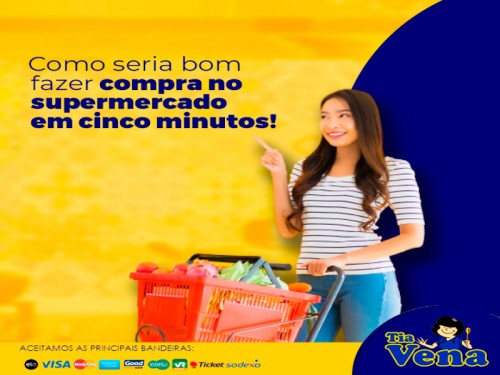 Como seria bom fazer compra no supermercado em cinco minutos!